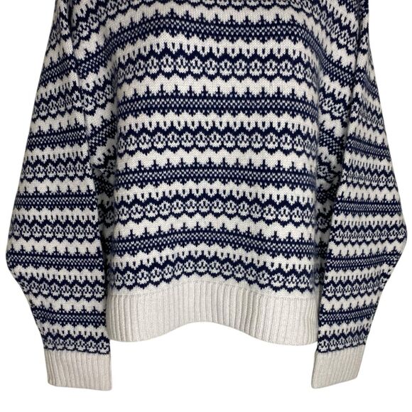 Jumper 1234 Sweater Womens M 2 Turtleneck Fair Isle Cashmere Wool Oversized Boxy - Picture 6 of 13